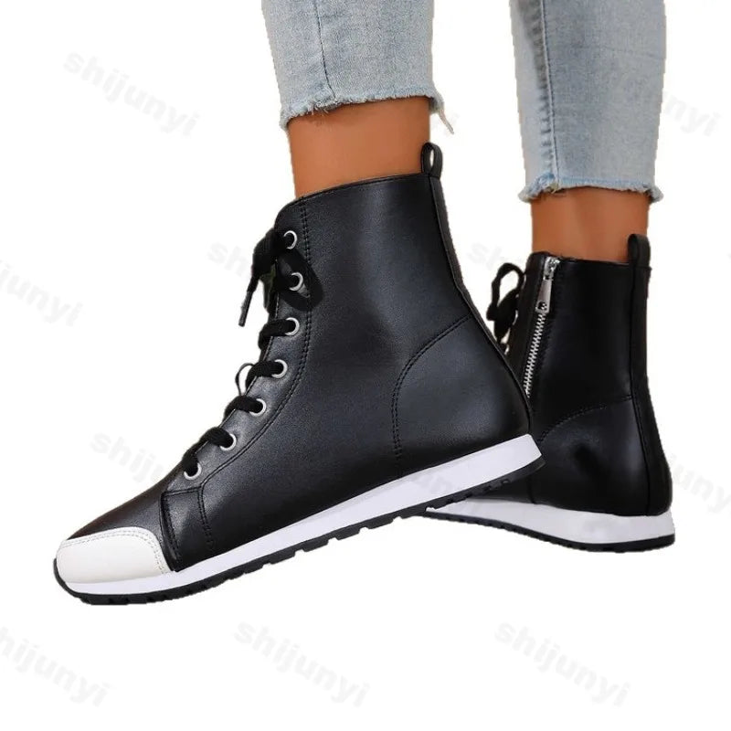 Botas cortas de primavera y otoño para mujer, zapatillas ...