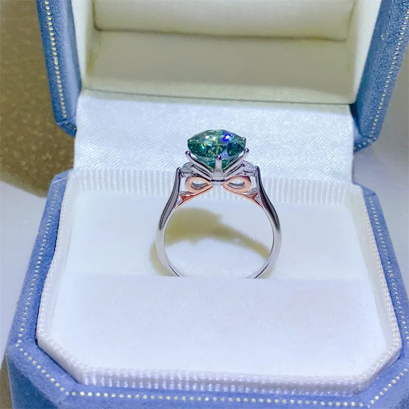 Anillo de lujo de platino blanco sólido de 18 quilates PT...