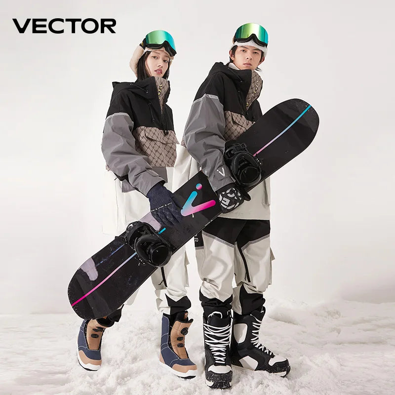 VECTOR-ropa de esquí para mujer y hombre, suéter con capu...