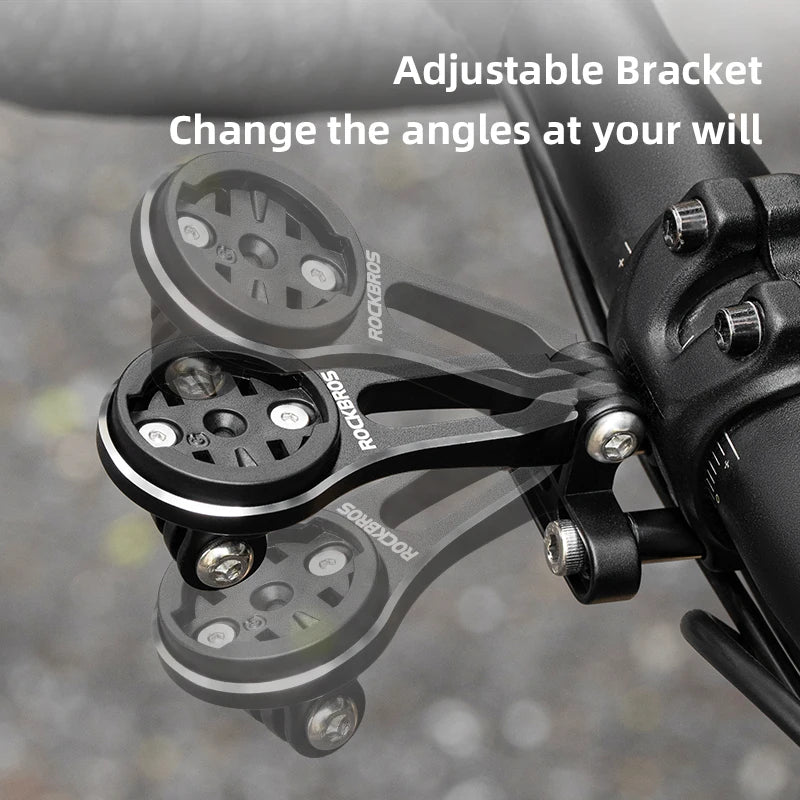 Soporte de bicicleta ROCKBROS, soporte de lámpara de luz delantera, soporte de extensión de aleación de aluminio para ordenador de bicicleta, soporte Wahoo Bryton Garmin - Corporación Turística