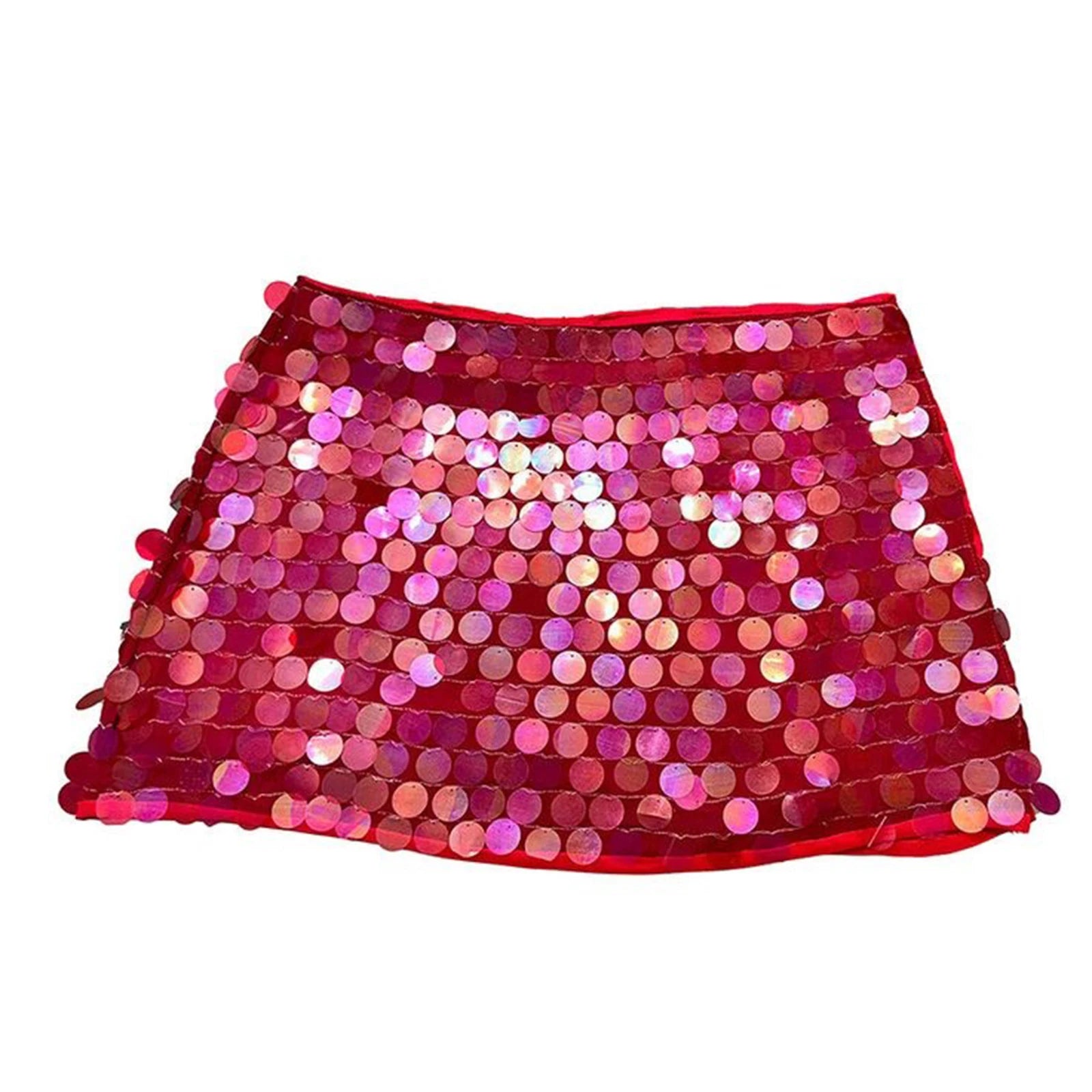 Minifaldas de lentejuelas para mujer, faldas cortas de ve...