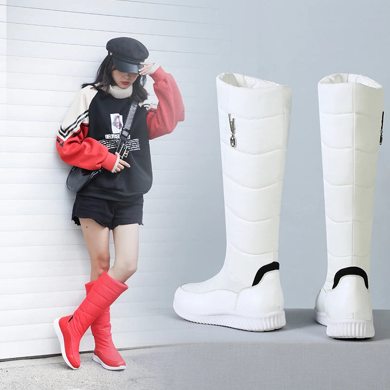 Botas de Nieve para Mujer 2026, Cálidas, de Felpa, Cuero ...