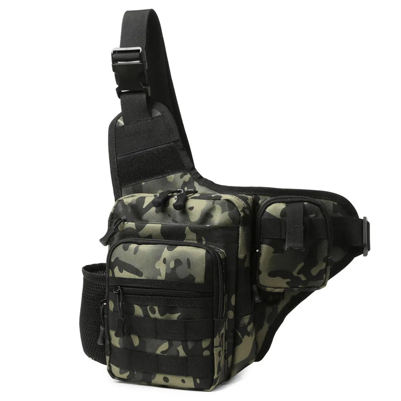 Riñonera táctica Molle para hombre, bolsa de pecho para a...