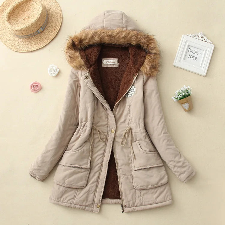 Chaqueta de algodón para mujer, Abrigo ajustado informal ...