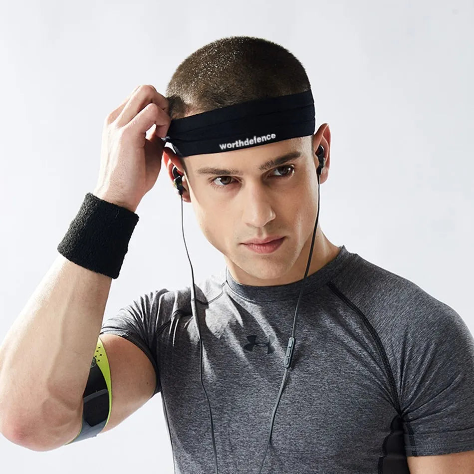 Banda deportiva deportiva para el gimnasio, cinta para el pelo antideslizante para mujeres y hombres, banda para el pelo transpirable para baloncesto, Fitness, Yoga y Voleibol - Corporación Turística