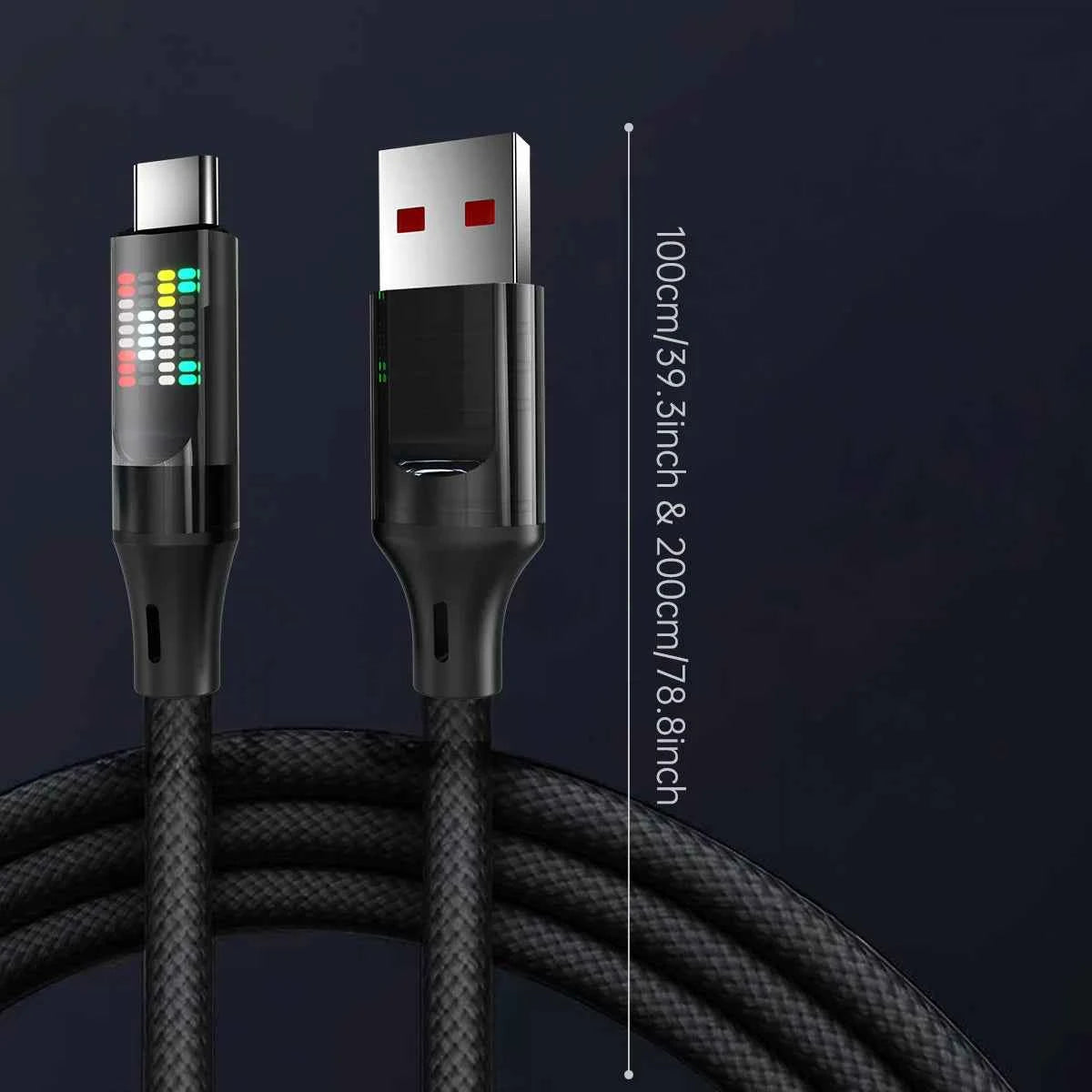 OOZCC Cable USB C Carga Rápida 120W LED 6A - Carga y Datos Seguros