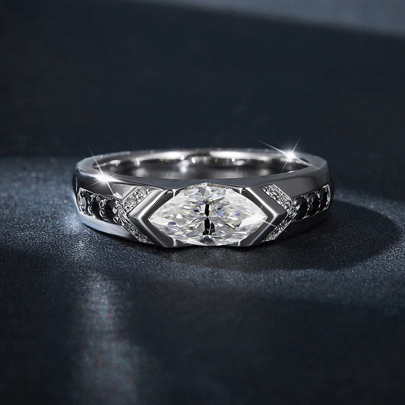 Anillos NeeTim de musgoanita de corte marquesa de 5x10mm ...