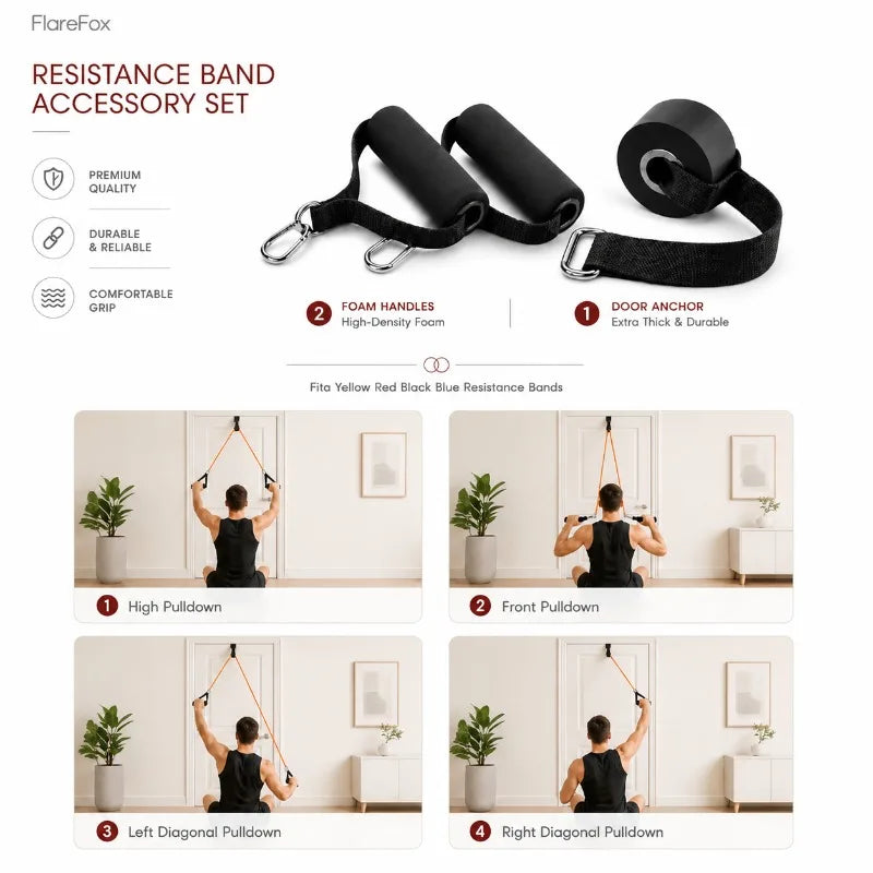 Bandas de Resistencia FlareFox: Dominadas, Fuerza y Agilidad (Kit Múltiple)