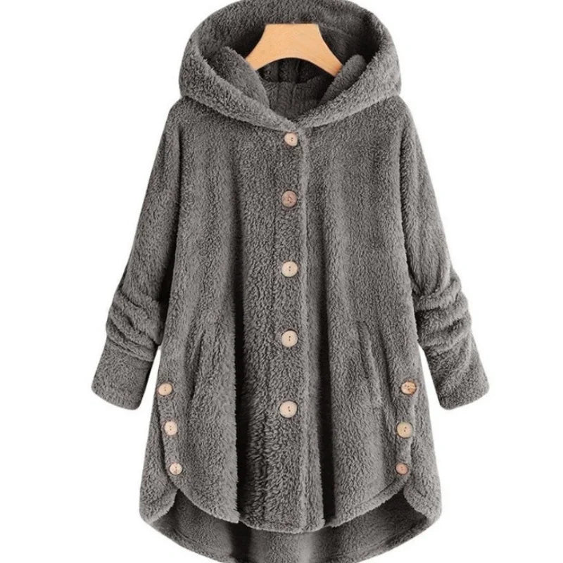Nueva moda Otoño Invierno, abrigos con botones sólidos pa...