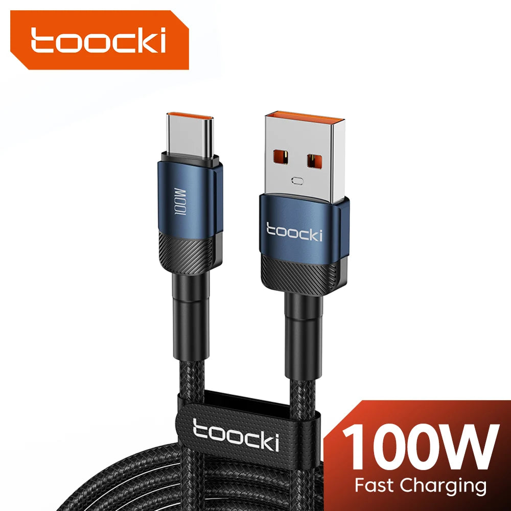 Toocki 6A Cable USB a tipo C para Huawei Xiaomi PD 100W c...