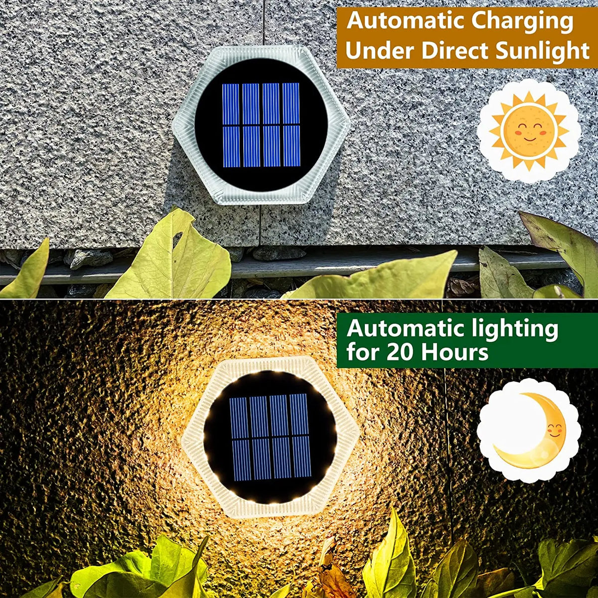 Luces solares para exteriores, iluminación de paso para j...