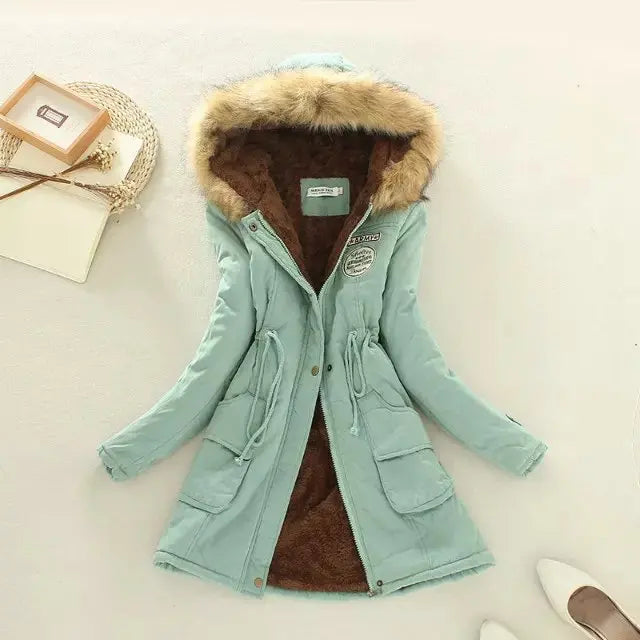Chaqueta de algodón para mujer, Abrigo ajustado informal ...