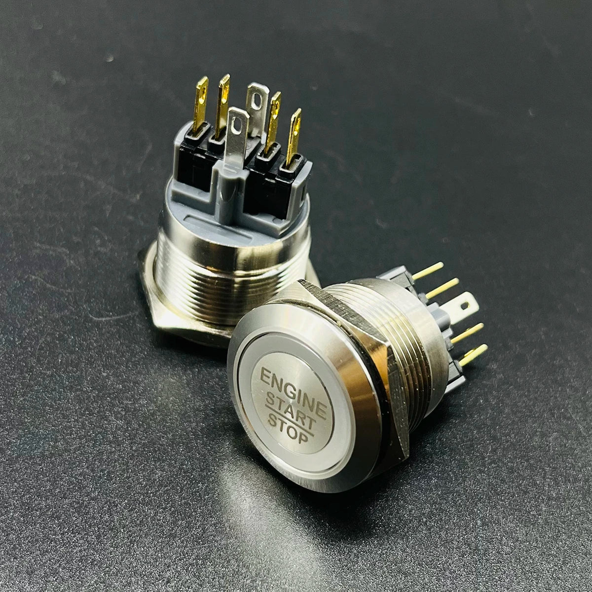 Interruptor Botón Motor Start Stop 19-30mm Anillo Luminoso Momentáneo