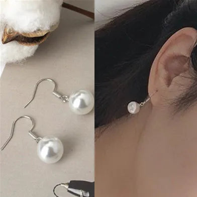 Pendientes de borla de perlas de moda coreana con aguja d...