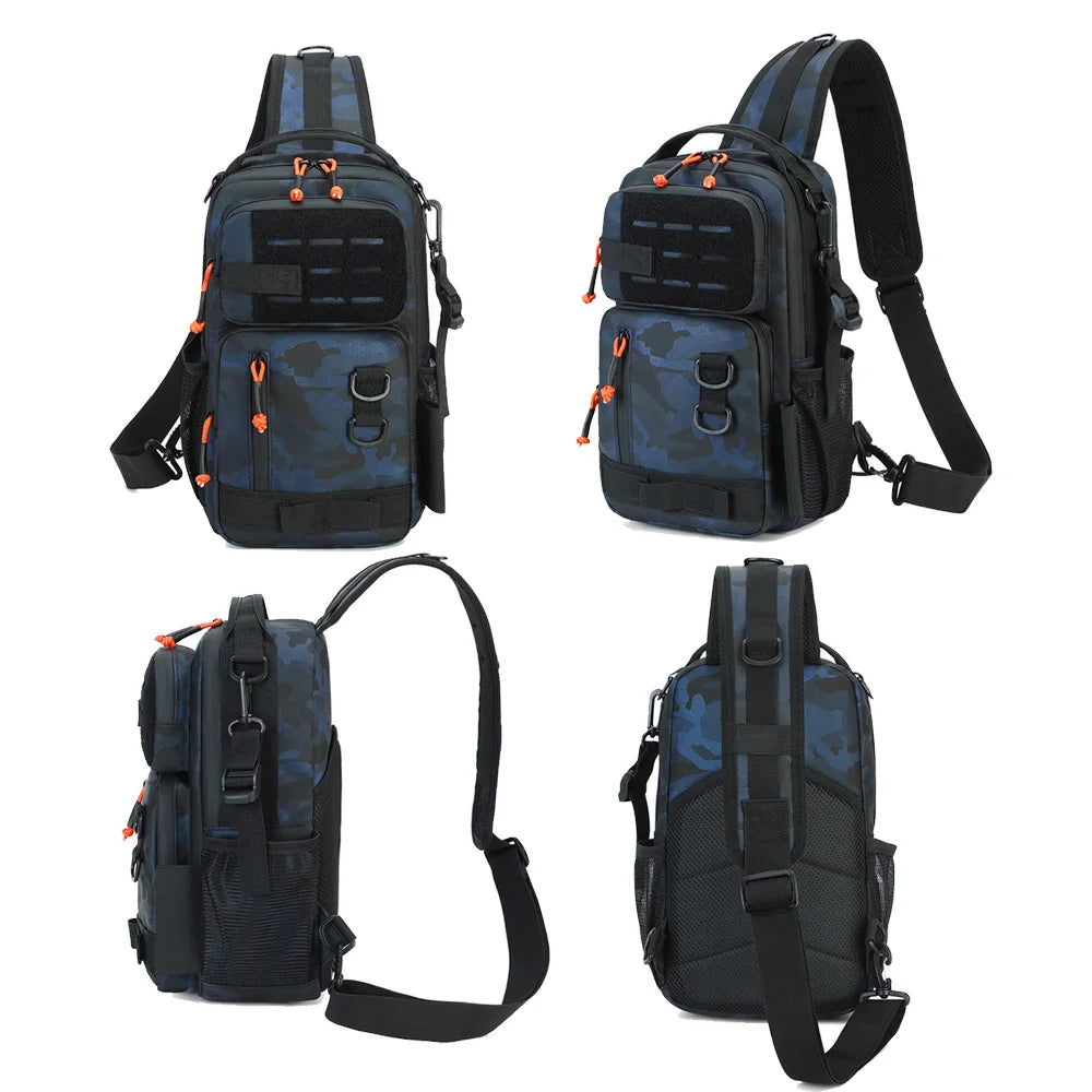 Bolsa de pecho con señuelo de pesca táctica, accesorios p...