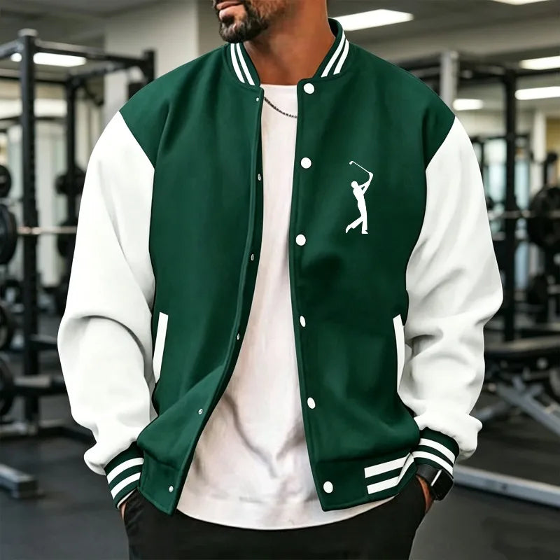 Abrigo Varsity Hombre: Estilo Casual y Deportivo (S-3XL) - Corporación Turística