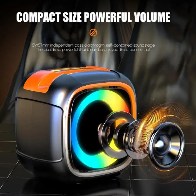 Altavoz Bluetooth X-911 con Soporte Móvil y Luces RGB