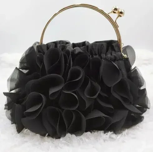 Bolso de mano de satén Floral de lujo para mujer, bolsa d...