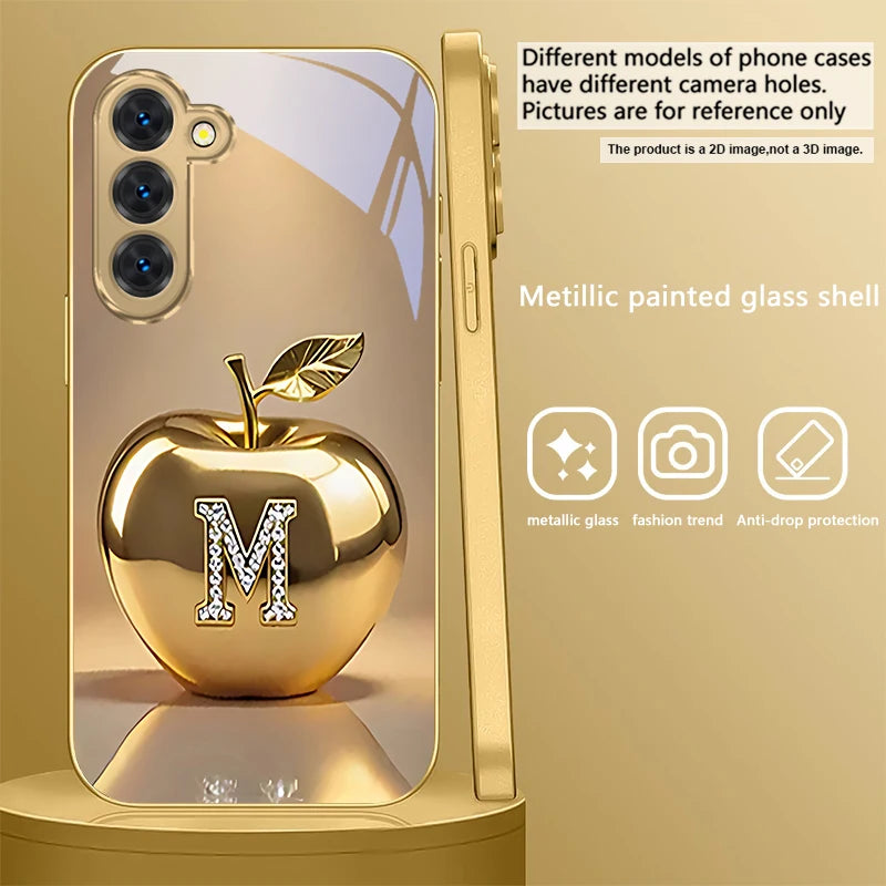 Gold dolphin phone case for Samsung Galaxy S20 FE, S21 Plus, S22, and S23, featuring a detailed dolphin design from Corporación Turística.
