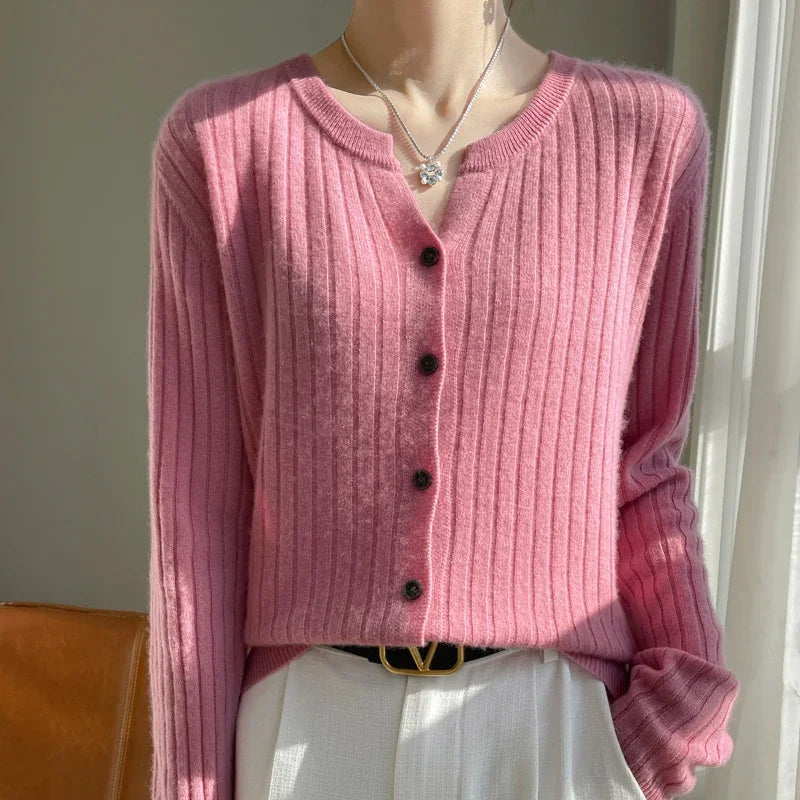 Cárdigan de Punto Suave para Mujer - Estilo Coreano Cálido