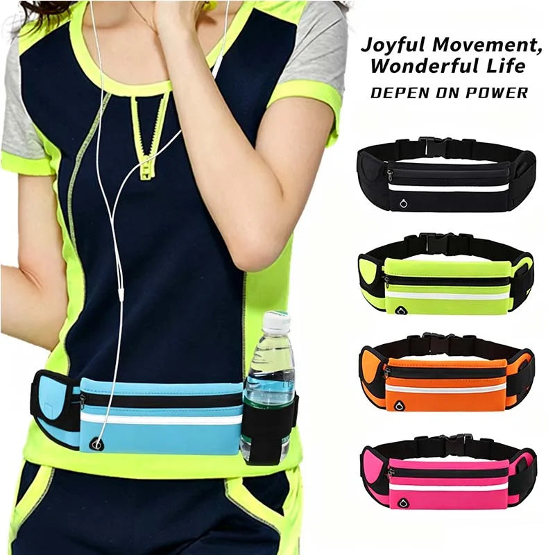 Riñonera Deportiva Unisex Impermeable con Reflectante para Correr