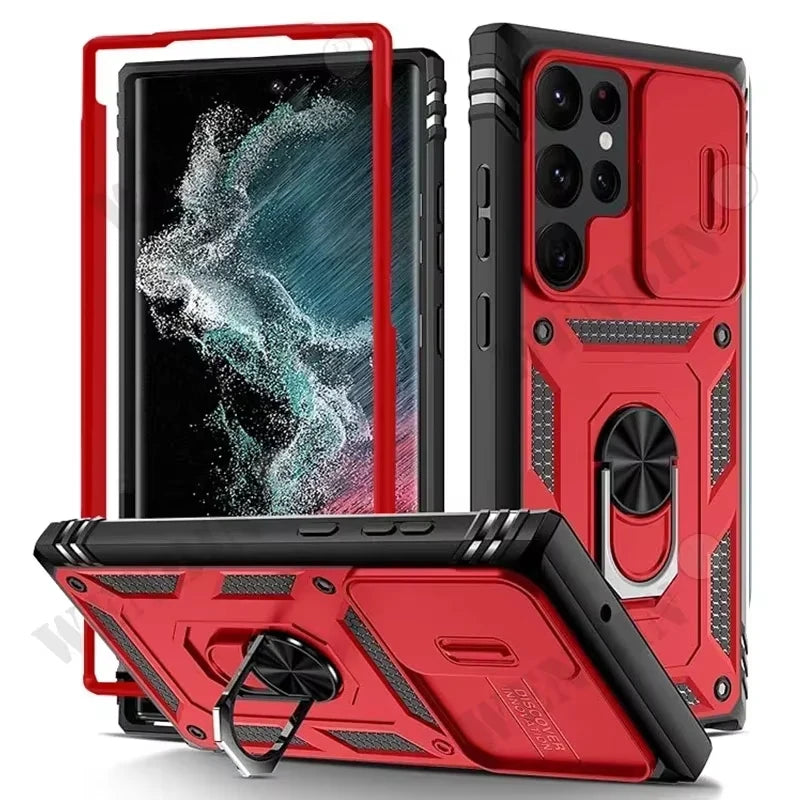 Durable phone case with 360-degree support for Samsung S25 Ultra, S23, S26, S24 Plus, A57, A56, A37, A36, A17, A16 5G