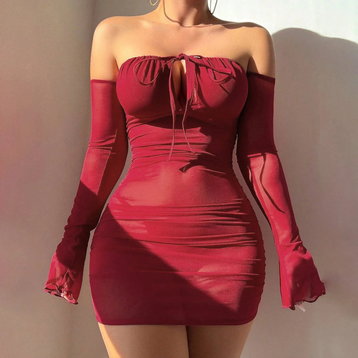 Camisón erótico transparente para mujer, lencería sin tir...