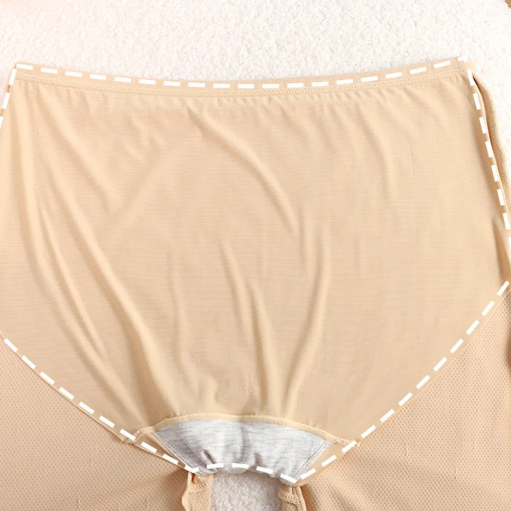 Women's seamless safety shorts by Corporación Turística, showing close-up of black, stretchy, comfortable fabric for active wear.