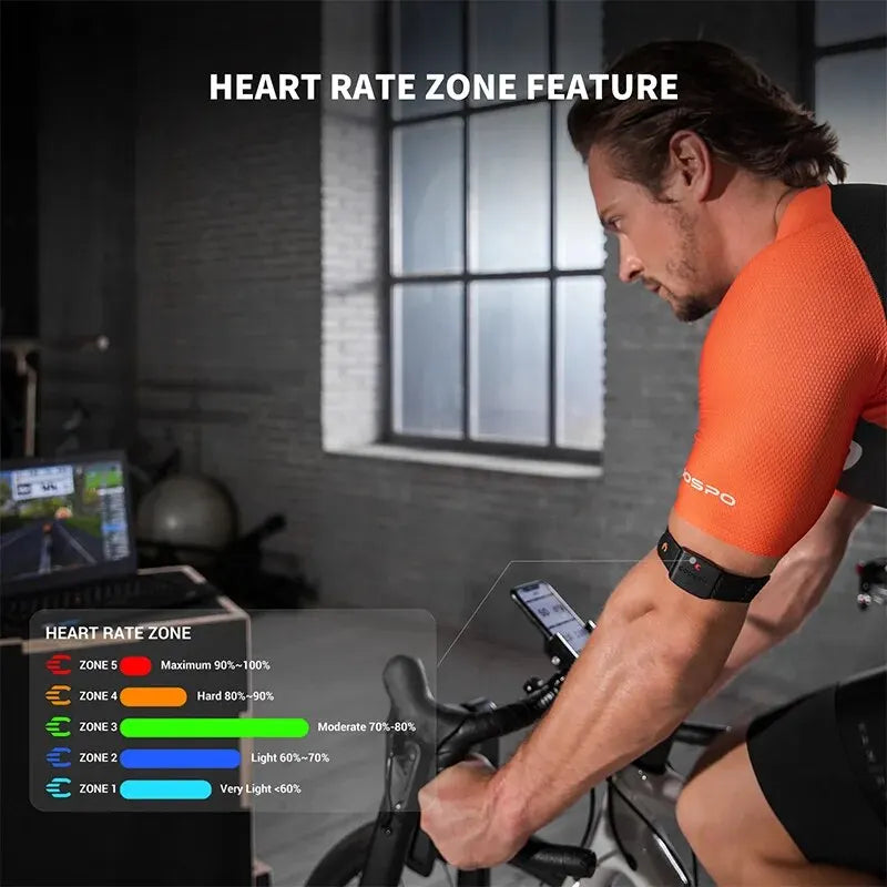 COOSPO HW9 HRM Brazalete: Monitor de Ritmo Cardíaco Preciso BLE/ANT+