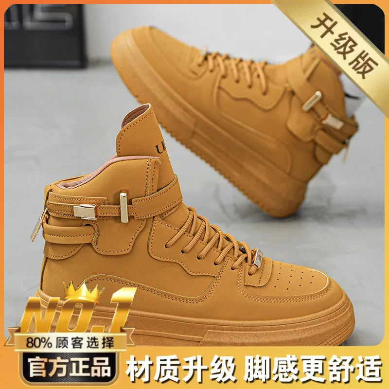 Zapatillas altas ligeras de lujo para hombre, moda de oto...