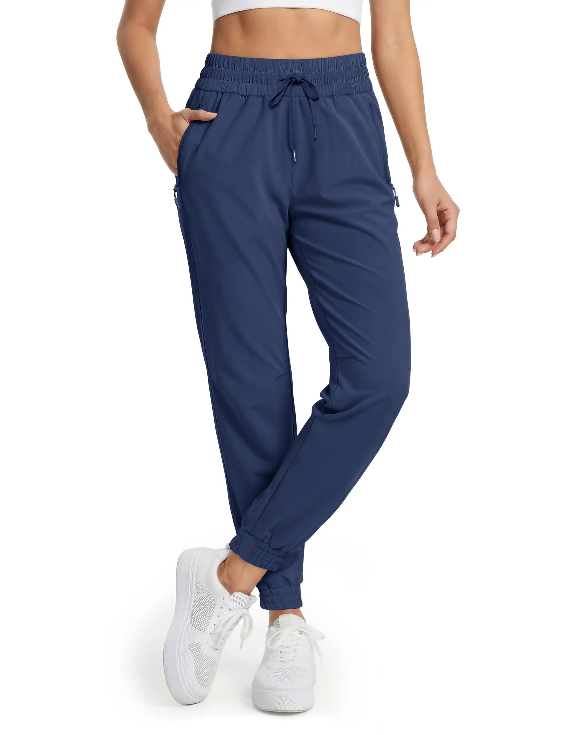 MAGCOMSEN Pantalones de senderismo impermeables para muje...