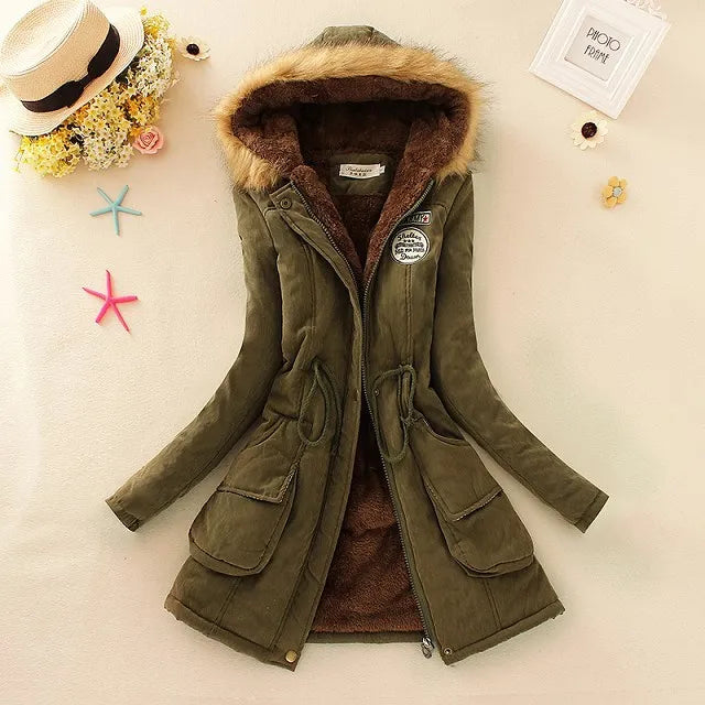 Chaqueta de algodón para mujer, Abrigo ajustado informal ...