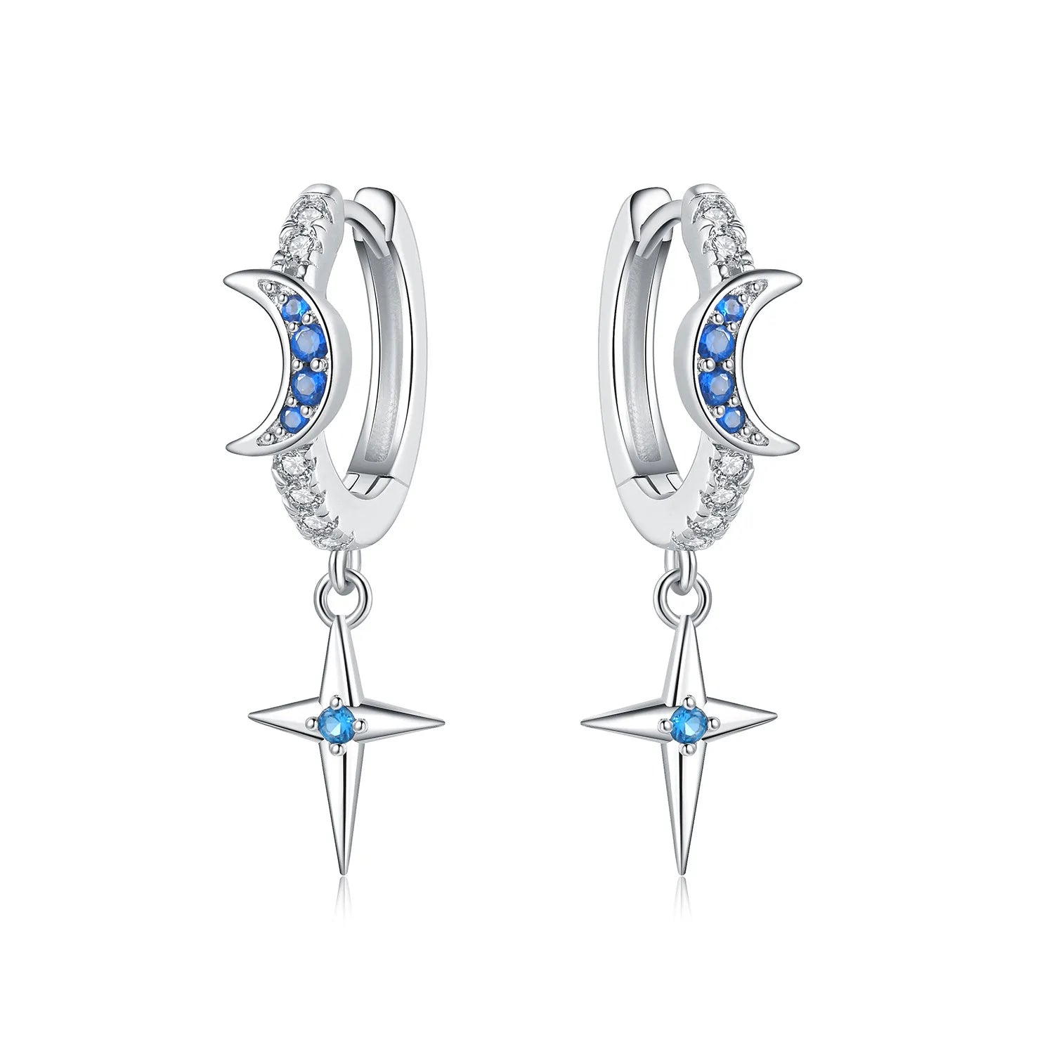 Pendientes Orstarry de Plata de Ley 925 con estrellas bri...