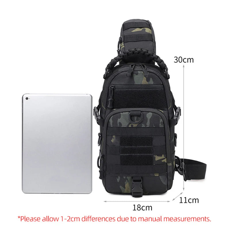 Bolsa de pecho para acampar para hombre, riñonera deporti...