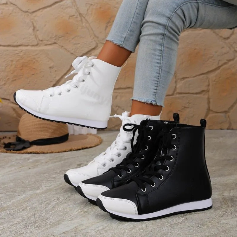 Botas cortas de primavera y otoño para mujer, zapatillas ...