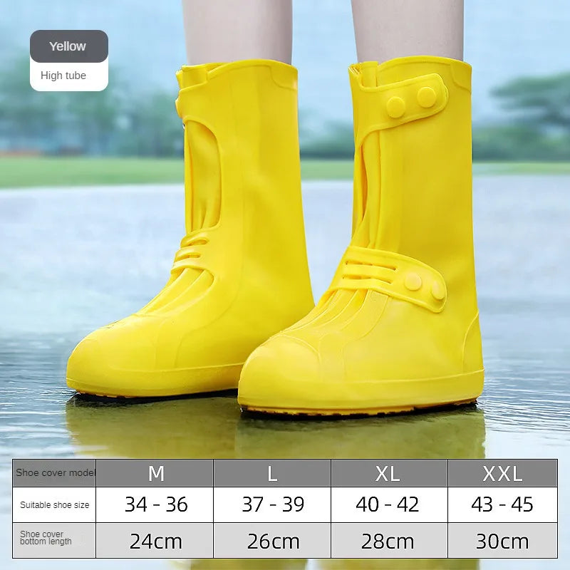 High waterproof silicone shoe cover from Corporación Turística, tall, protective footwear cover for wet conditions.