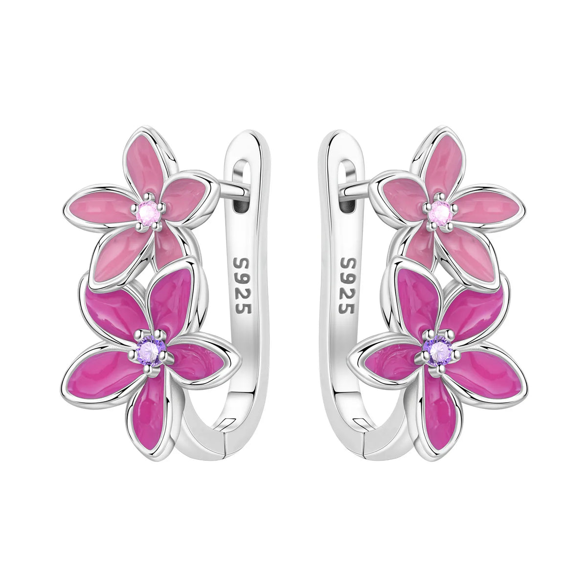 Orstarry Original Plata de Ley 925 pendientes de flor de ...