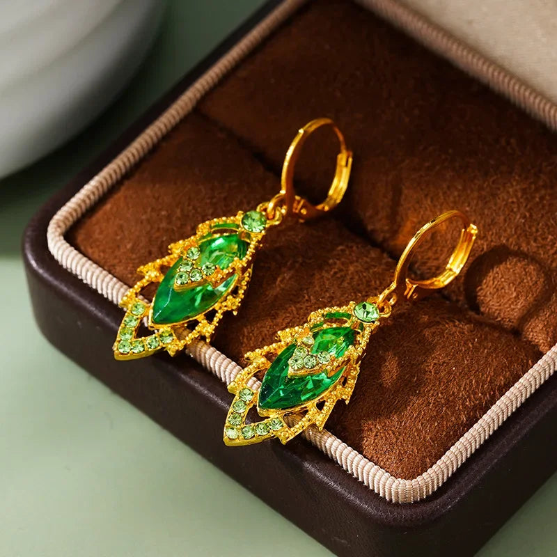 Nuevos exquisitos pendientes colgantes de cristal de circ...