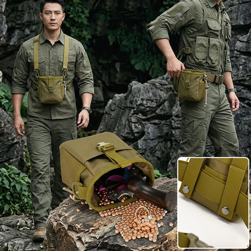 Bolsa Táctica Molle con Cordón para Cinturón, Riñonera, B...