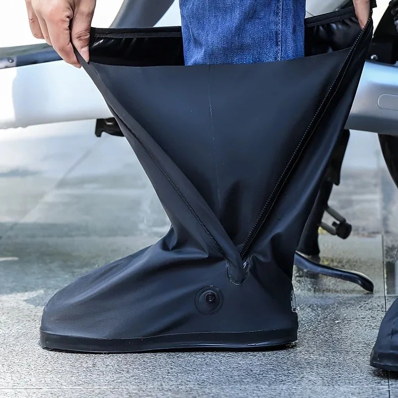 High waterproof tall rain boot covers for shoes by Corporación Turística, designed to keep footwear dry in wet weather.