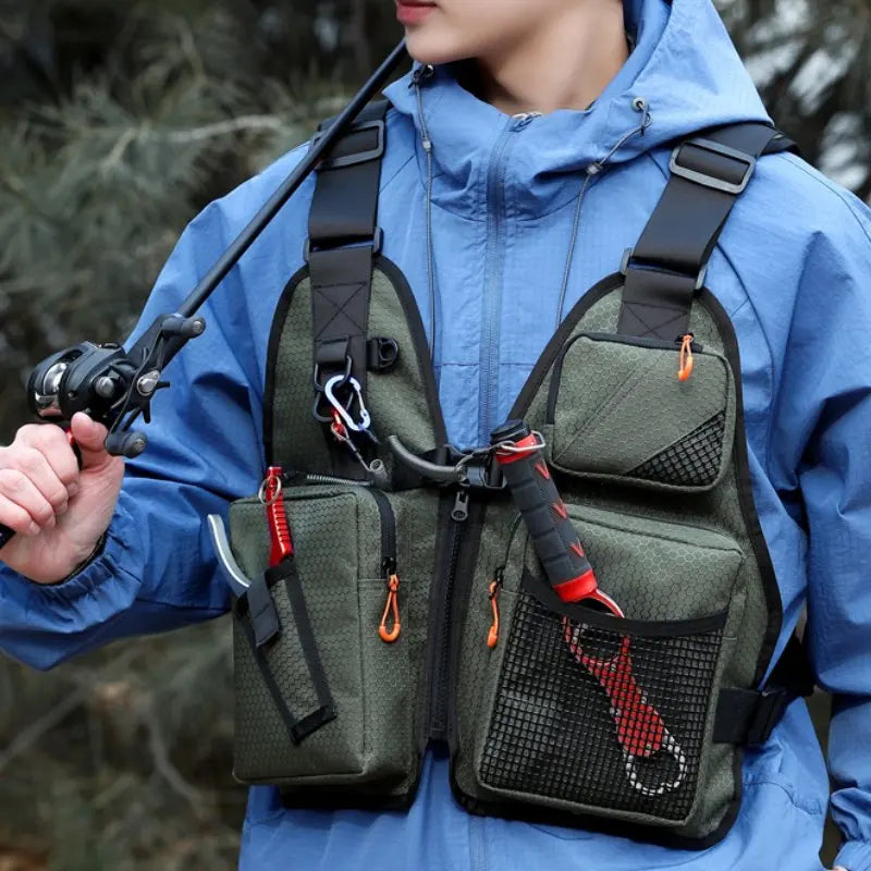 Chaleco Táctico de Pesca con Mosca para Camping, para Hom...