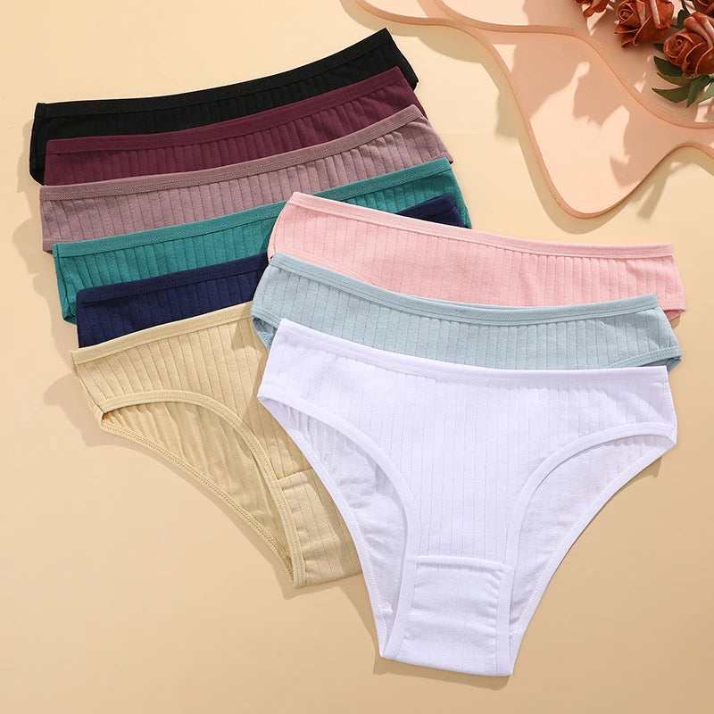FINETOO 6 unids/set de bragas de algodón para mujer, calz...