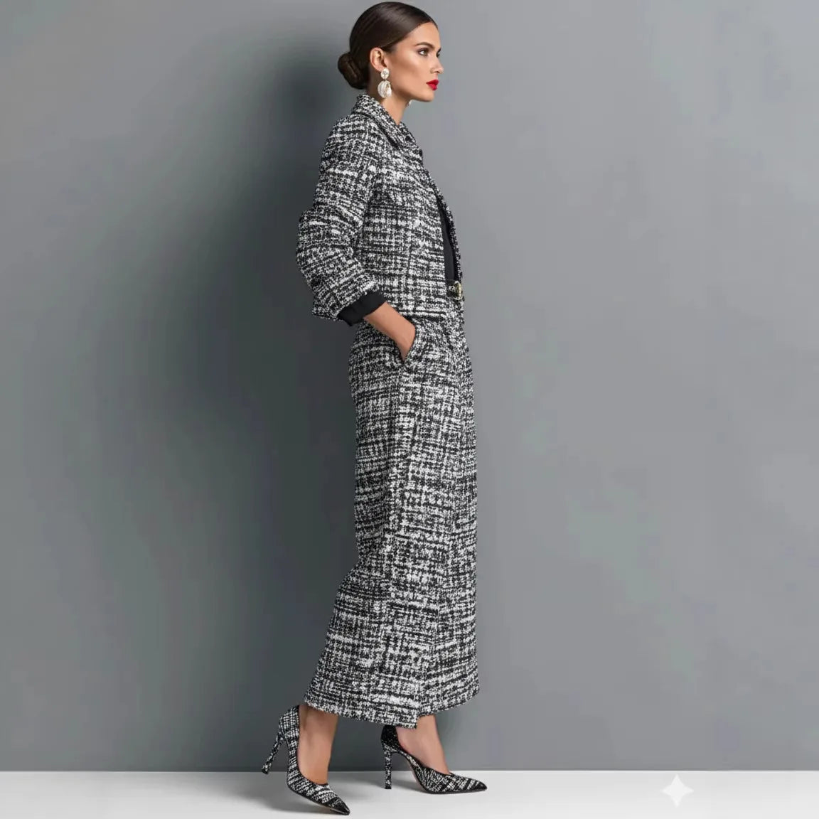 Conjunto de 2 Piezas para Mujer 2026, Chaqueta Corta de M...