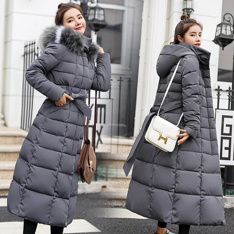 Abrigo largo de invierno 2025 para mujer, cálido y a la m...