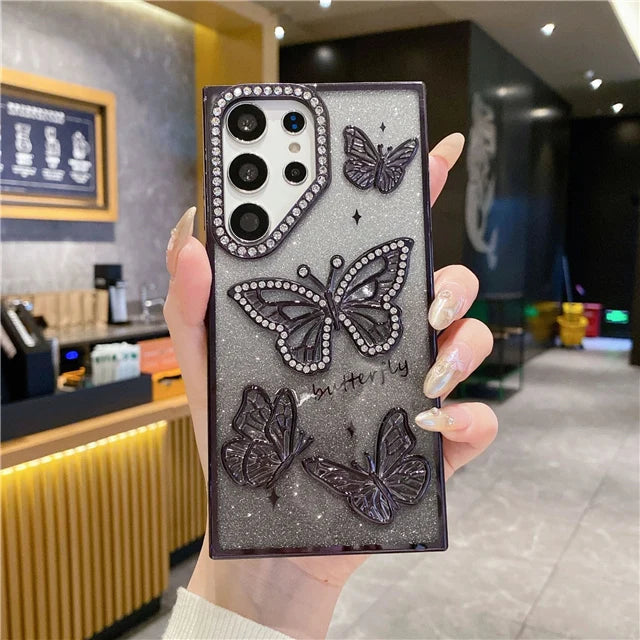 Samsung Galaxy S25 Ultra luxury rhinestone phone case with shiny, decorative design by Corporación Turística.