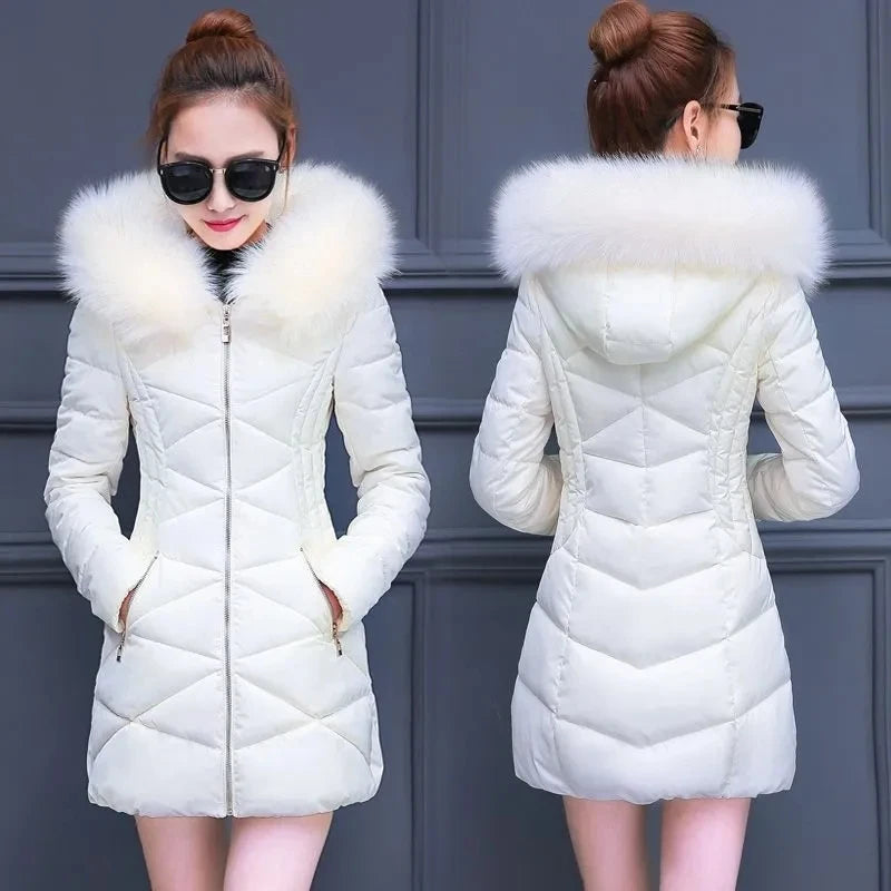 Chaqueta de algodón larga y delgada de moda coreana, Park...