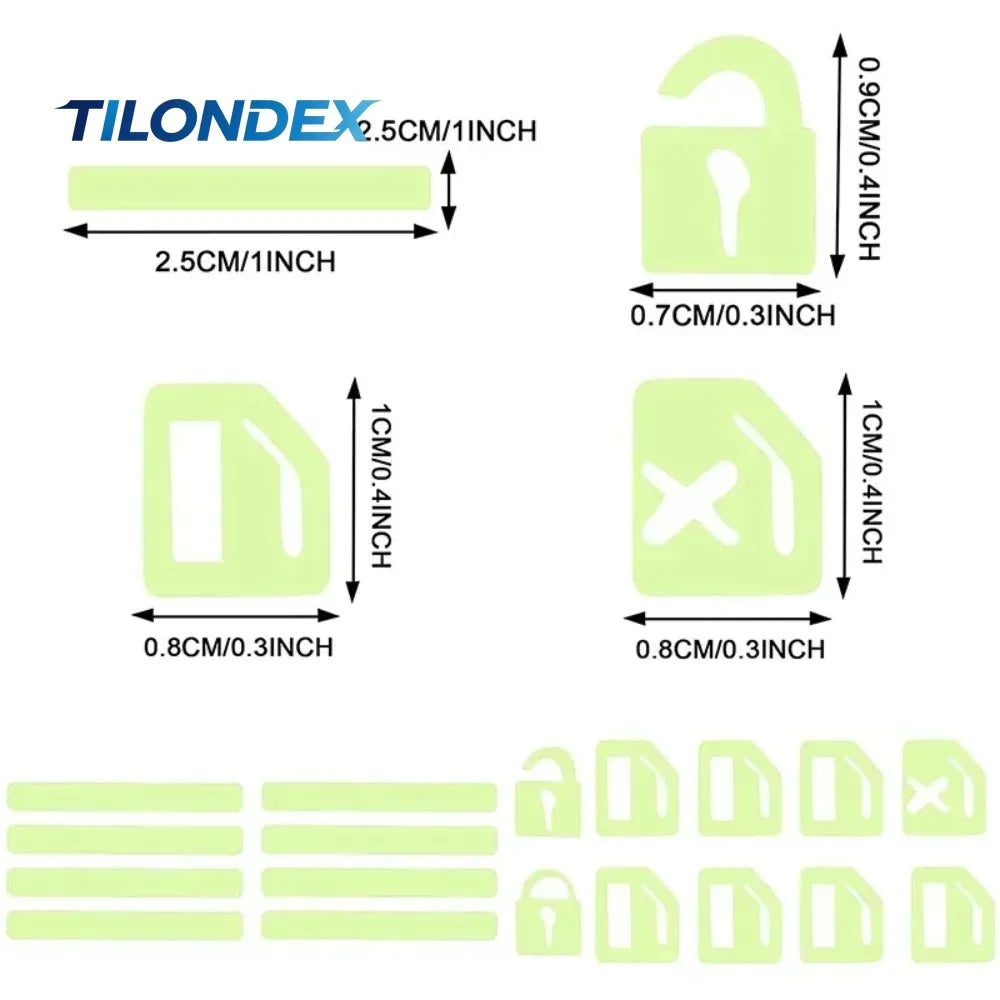 TILONDEX 18 Piezas Pegatinas Luminosas para Botones de Ve...