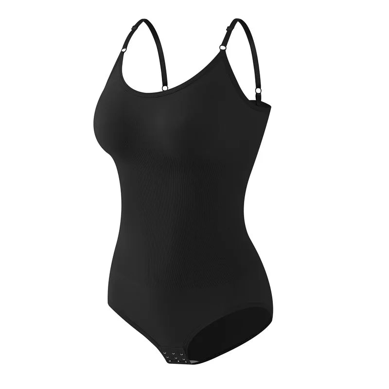 Black women's compression shapewear from Corporación Turística, seamless fit, designed to shape and support the body.