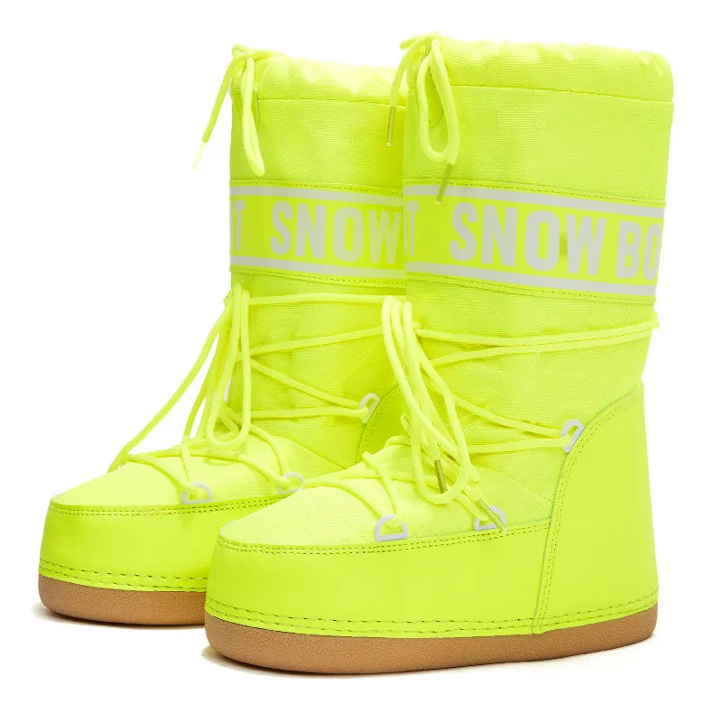 Botas de invierno para mujer, botas de nieve a media pant...
