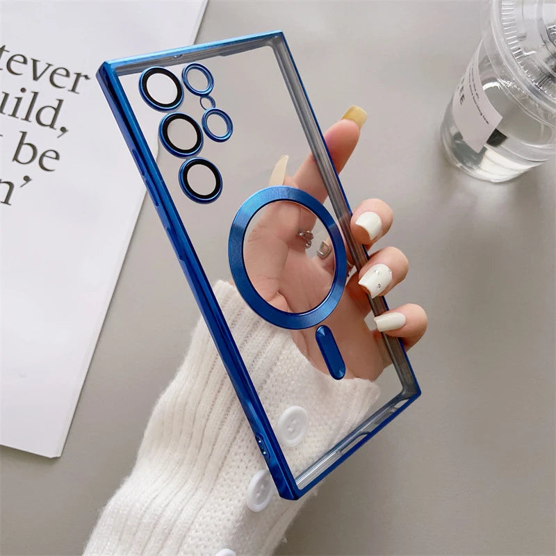 Magnetic phone case with MagSafe for Samsung S2, featuring sleek design and secure magnetic attachment from Corporación Turística.